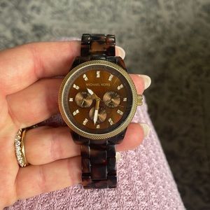 Michael Kors tortoise shell watch